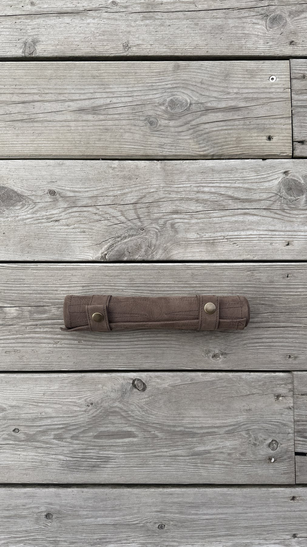 Close-up of Chocolate Brown suede backgammon playing surface