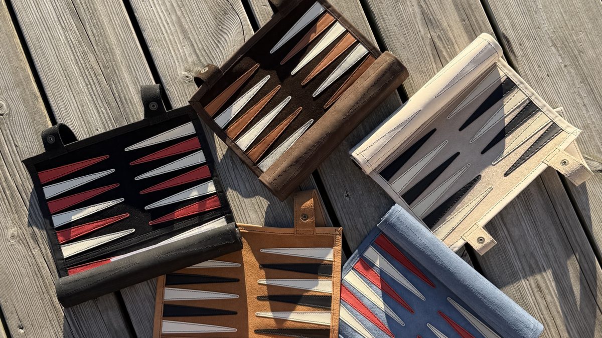 Bespoke Suede and Stone backgammon sets for brands and corporate gifting