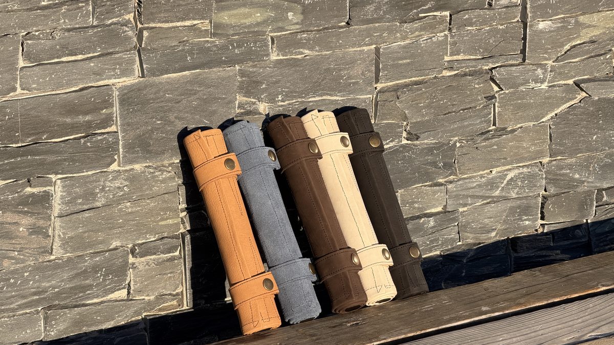 Suede and Stone backgammon set styled as a thoughtful gift